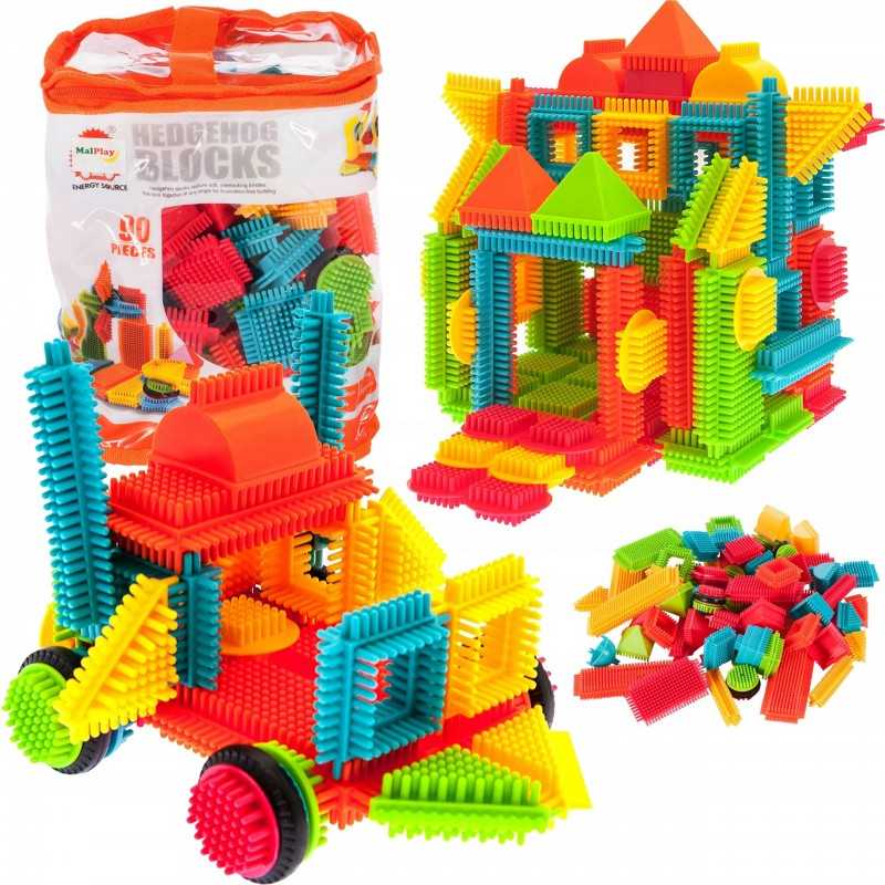Set de construit Blocks MalPlay Tip tepi multicolore, 90 piese